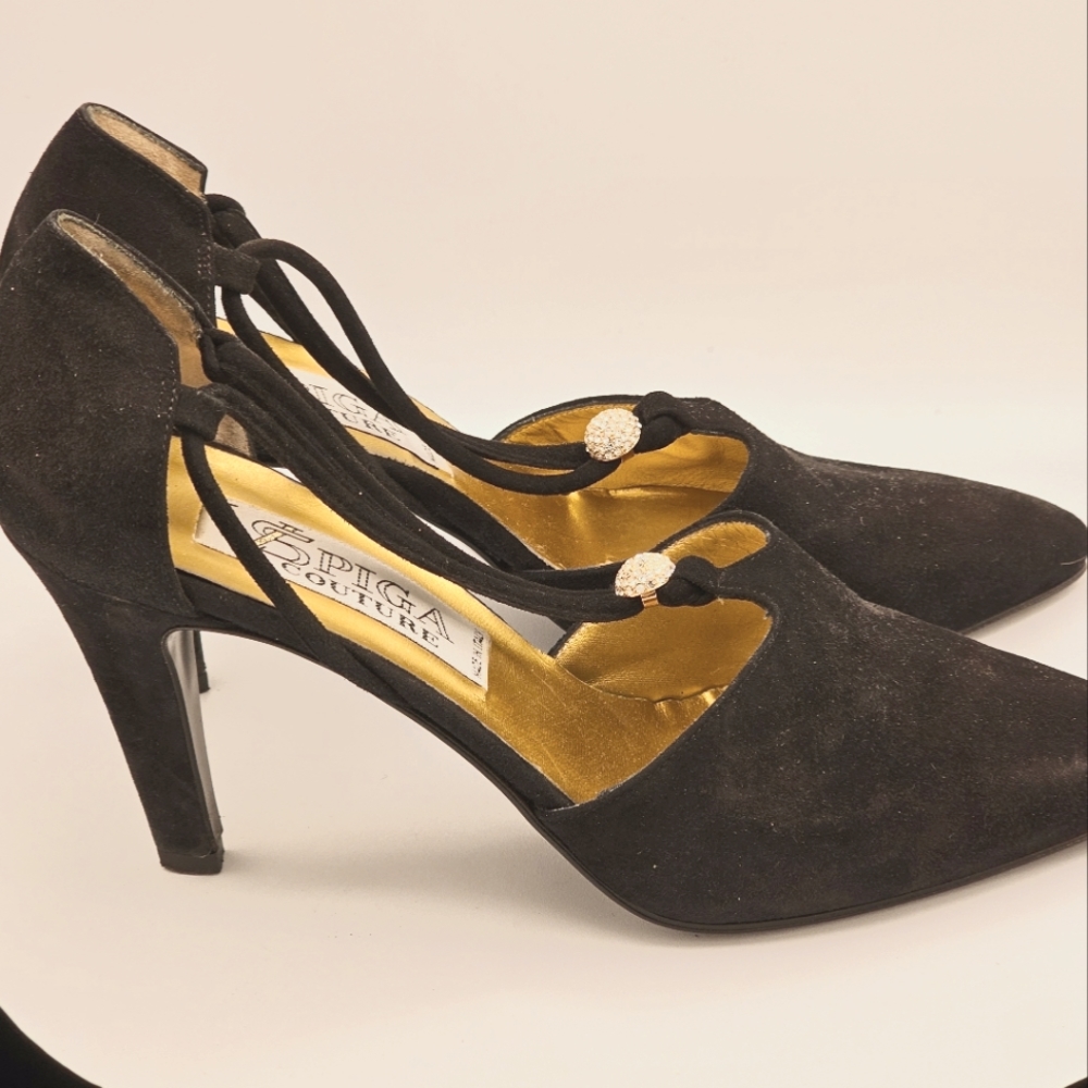 V Spiga Couture Black heels Size 8.5 B